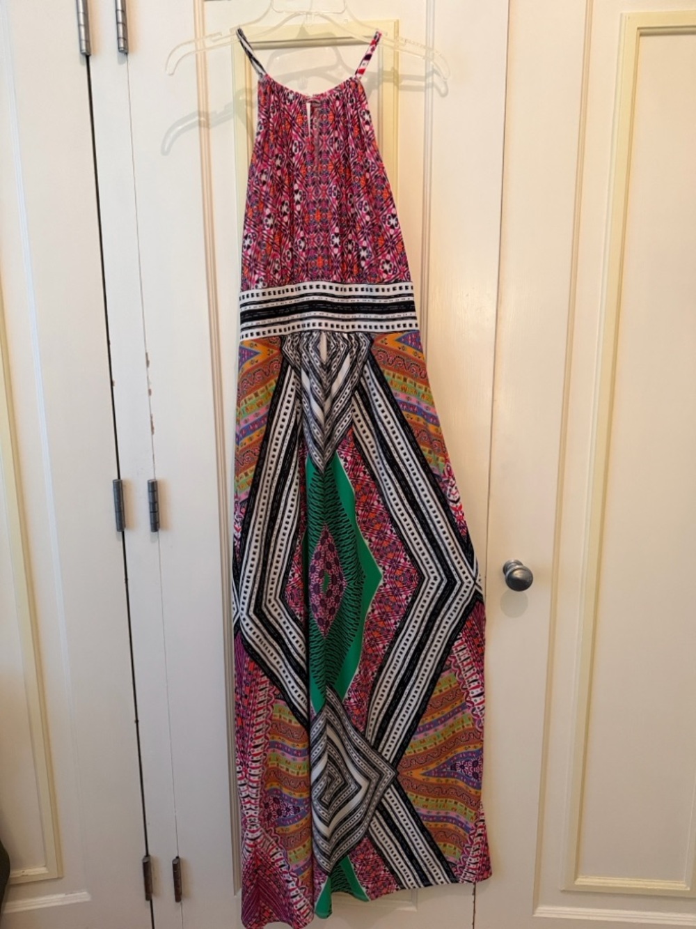 London Times Multicolor Geometric & Floral Maxi Dress